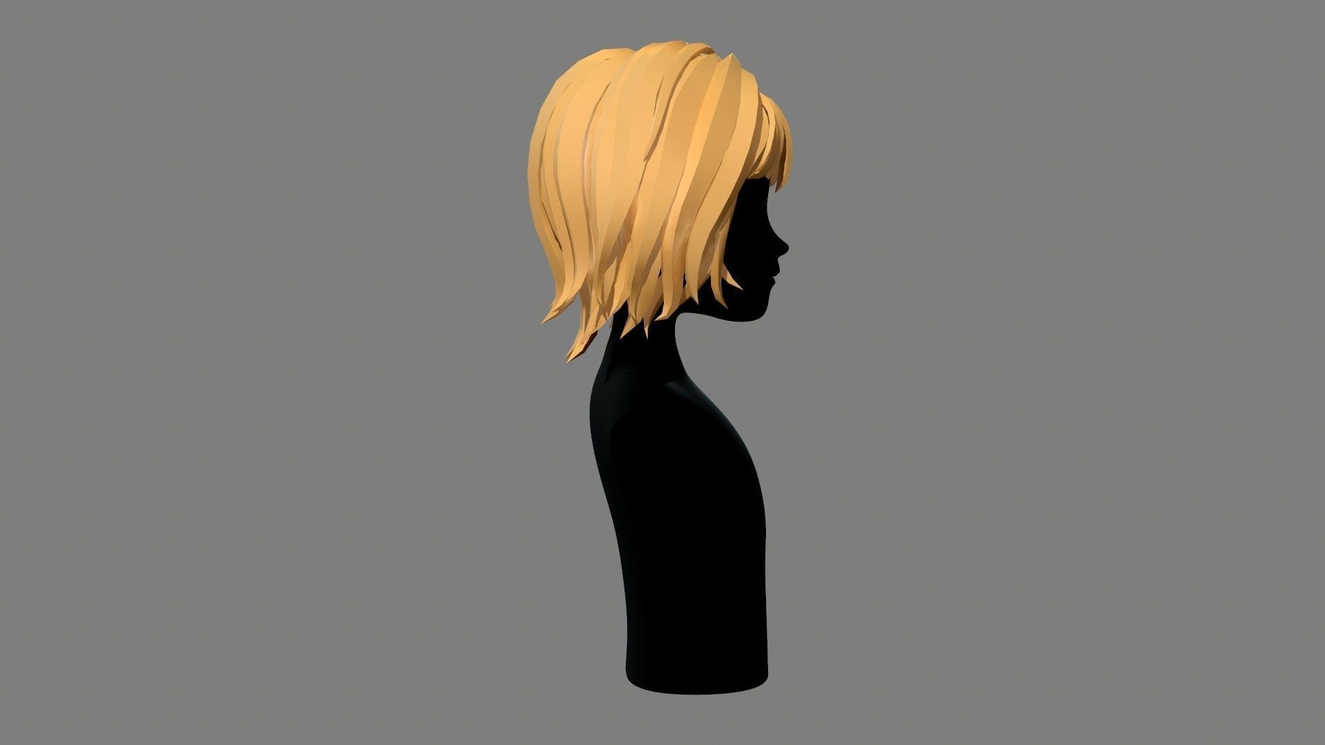 Character - Cartoon - Girl Short Hair 02 Low-poly 3D model_6