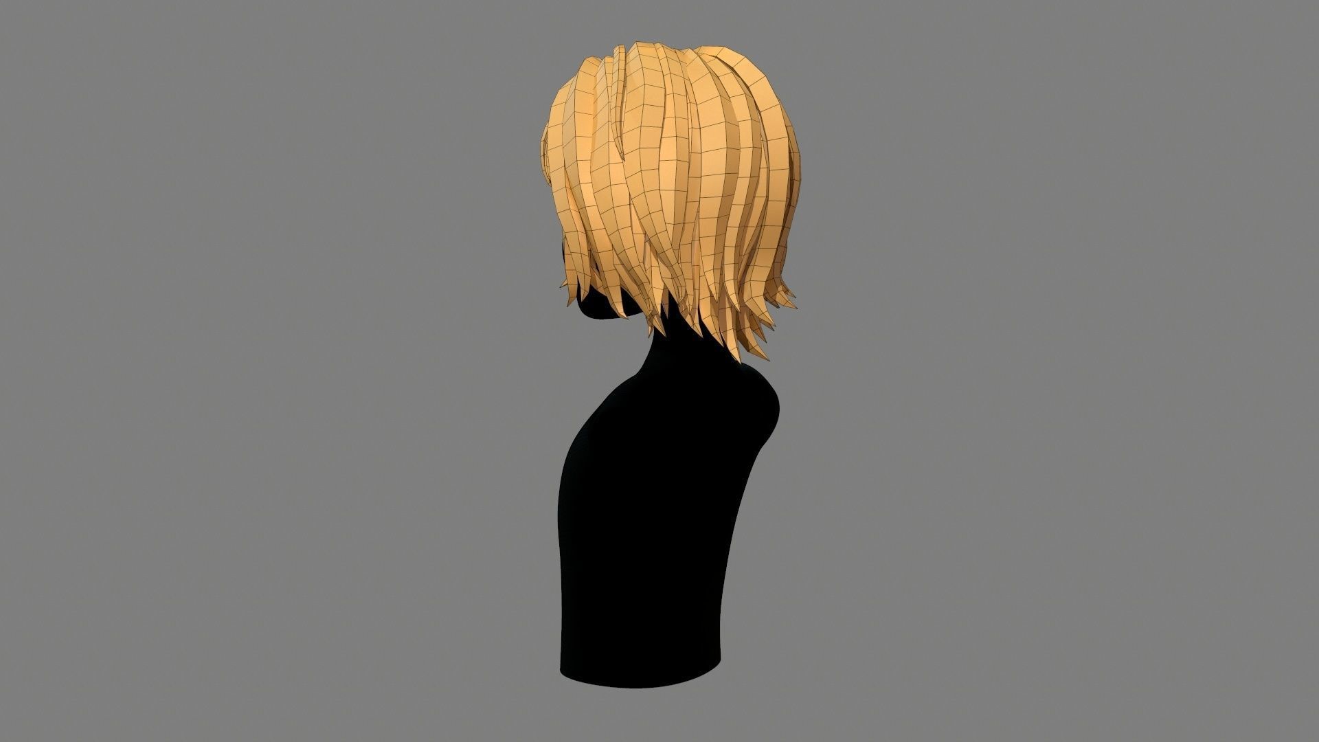 Character - Cartoon - Girl Short Hair 02 Low-poly 3D model_42