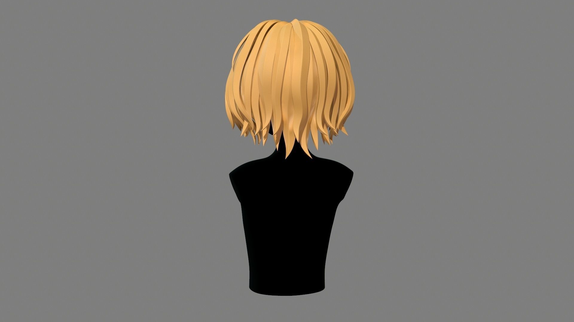 Character - Cartoon - Girl Short Hair 02 Low-poly 3D model_25