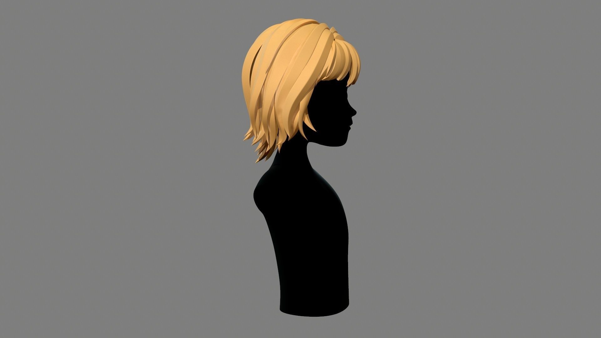 Character - Cartoon - Girl Short Hair 02 Low-poly 3D model_20
