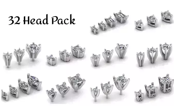 32 head pack 3D print model