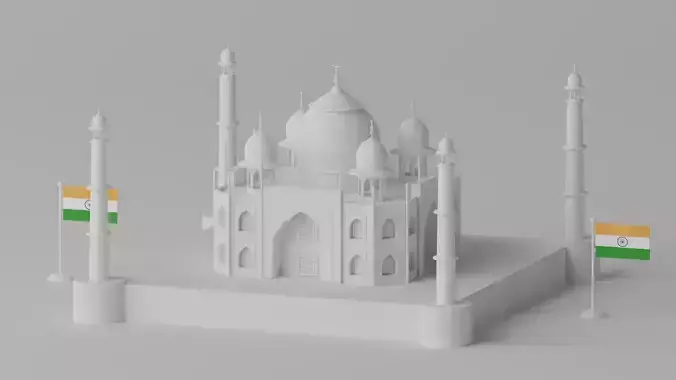 Cartoon Indian Taj Mahal