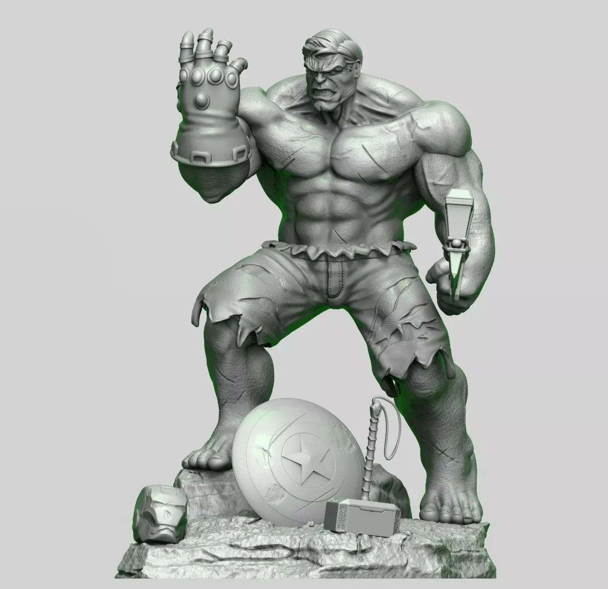Hulk statue 3D model_0