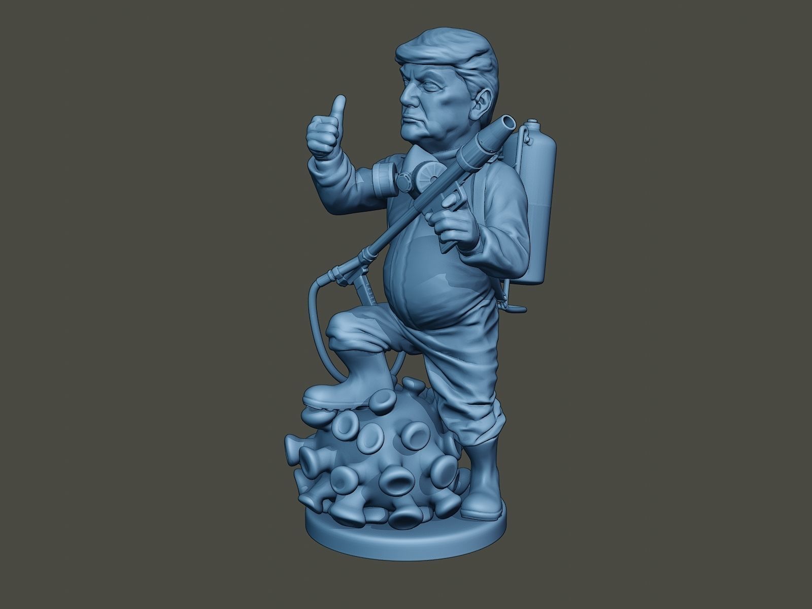 Donald Trump Biohazard 3D print model_1