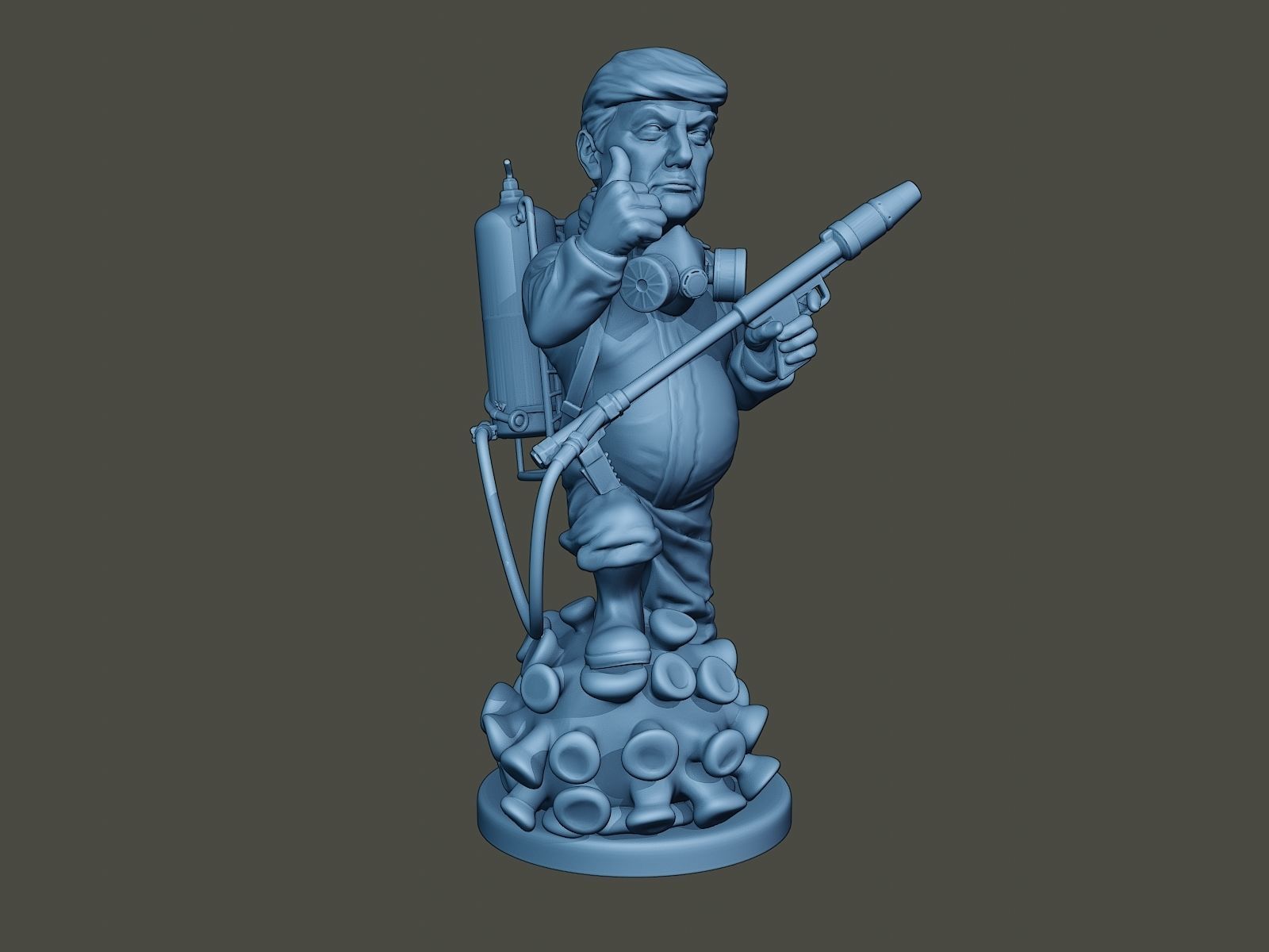 Donald Trump Biohazard 3D print model_9