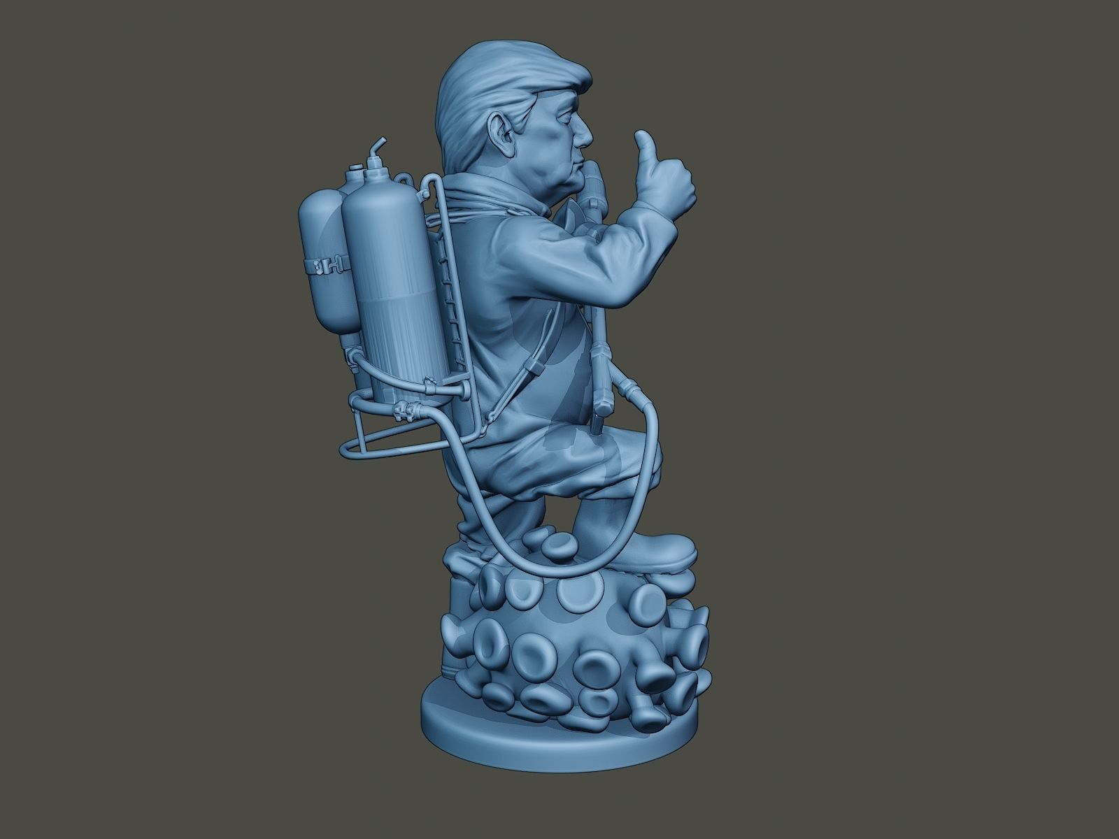 Donald Trump Biohazard 3D print model_7