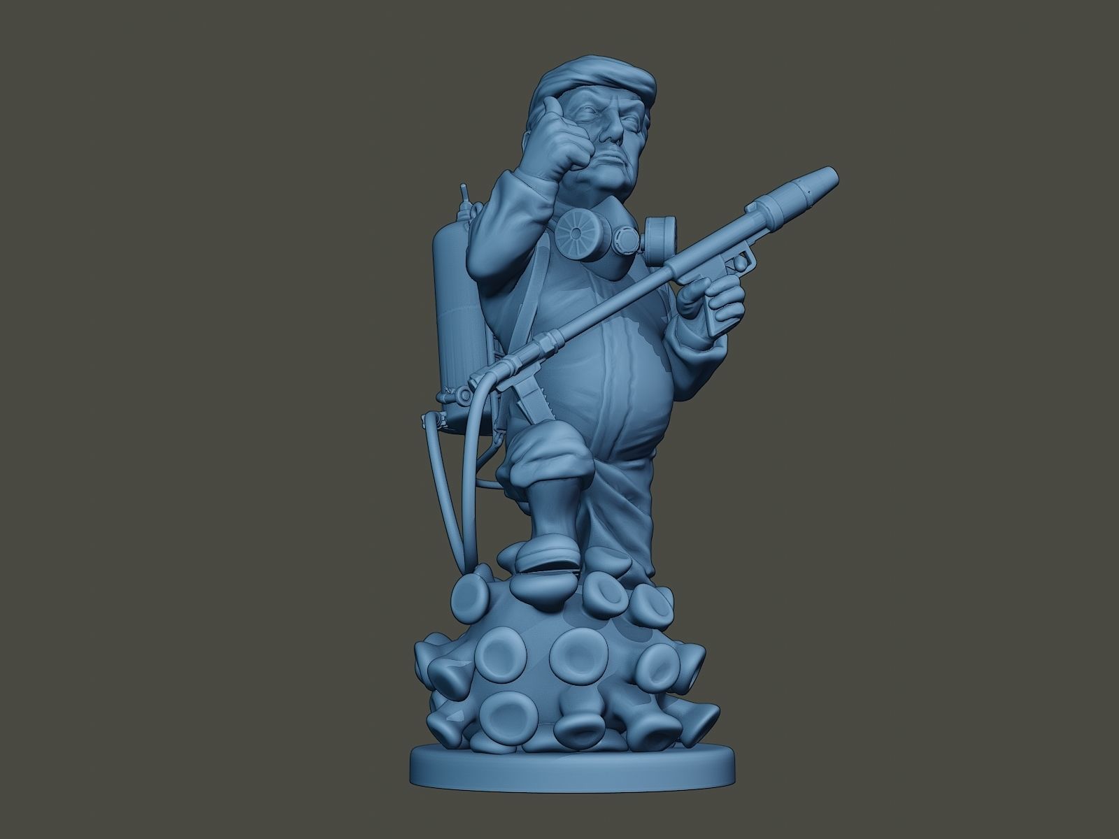 Donald Trump Biohazard 3D print model_12