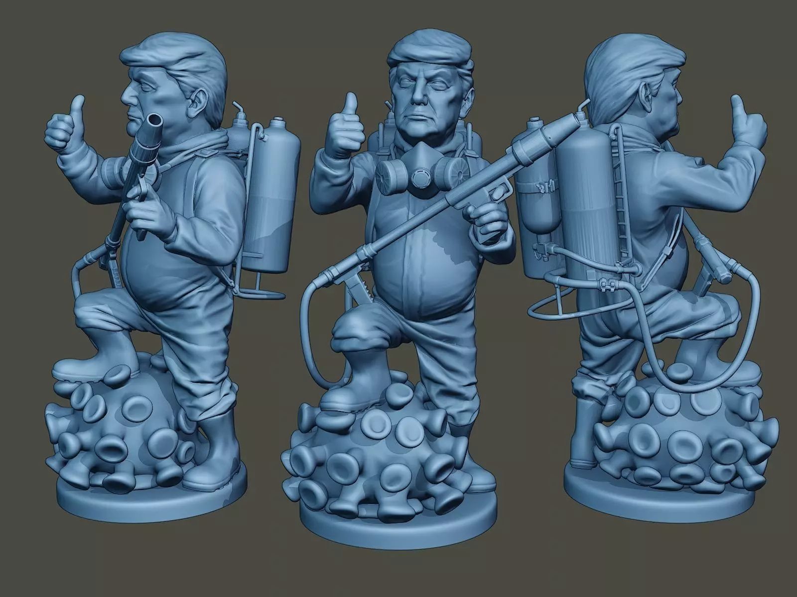 Donald Trump Biohazard 3D print model_0