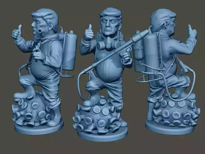Donald Trump Biohazard 3D print model