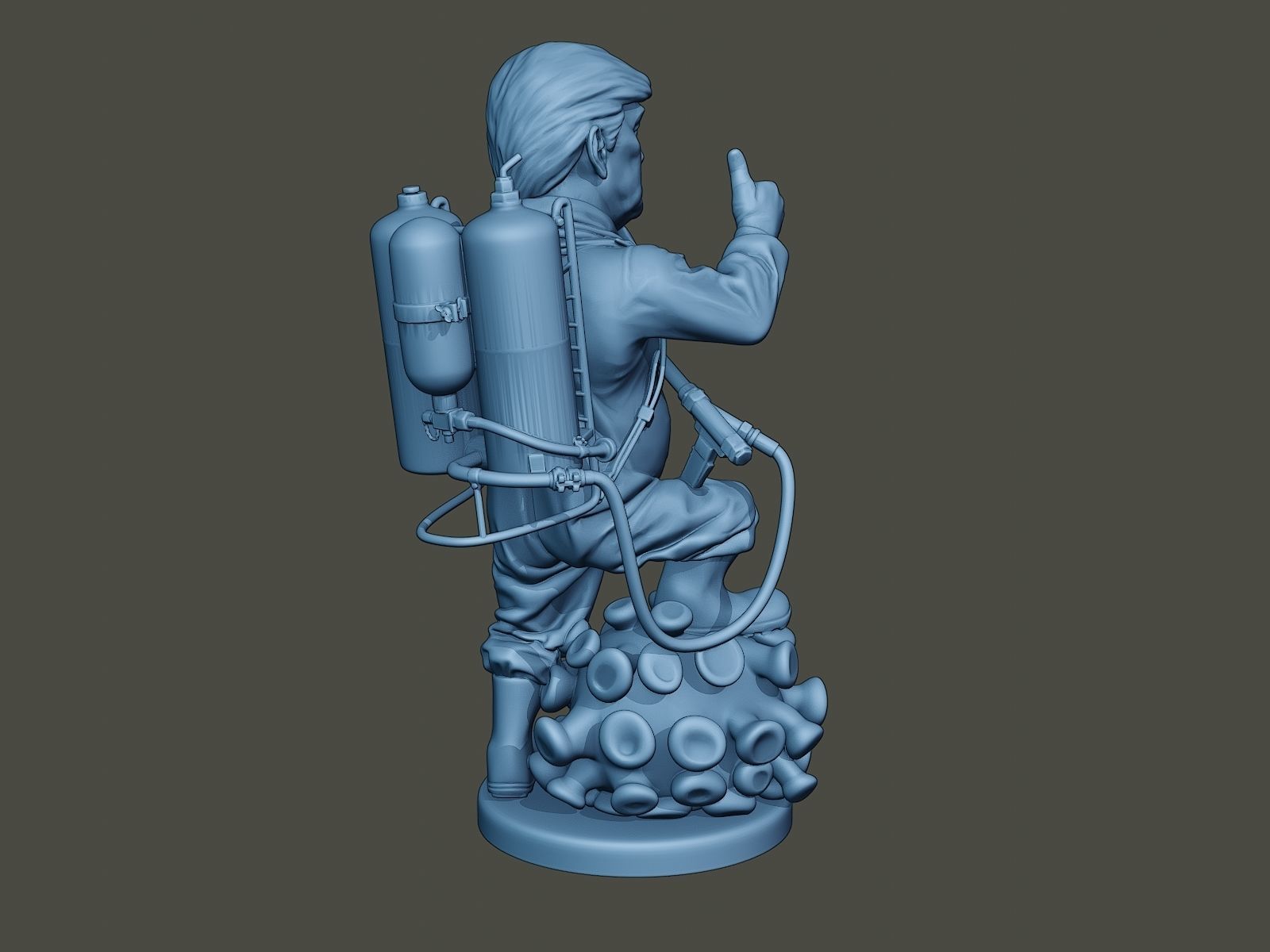 Donald Trump Biohazard 3D print model_6