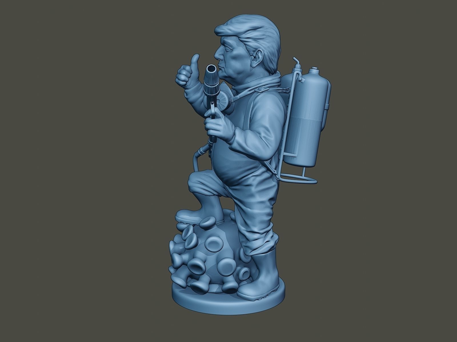 Donald Trump Biohazard 3D print model_2