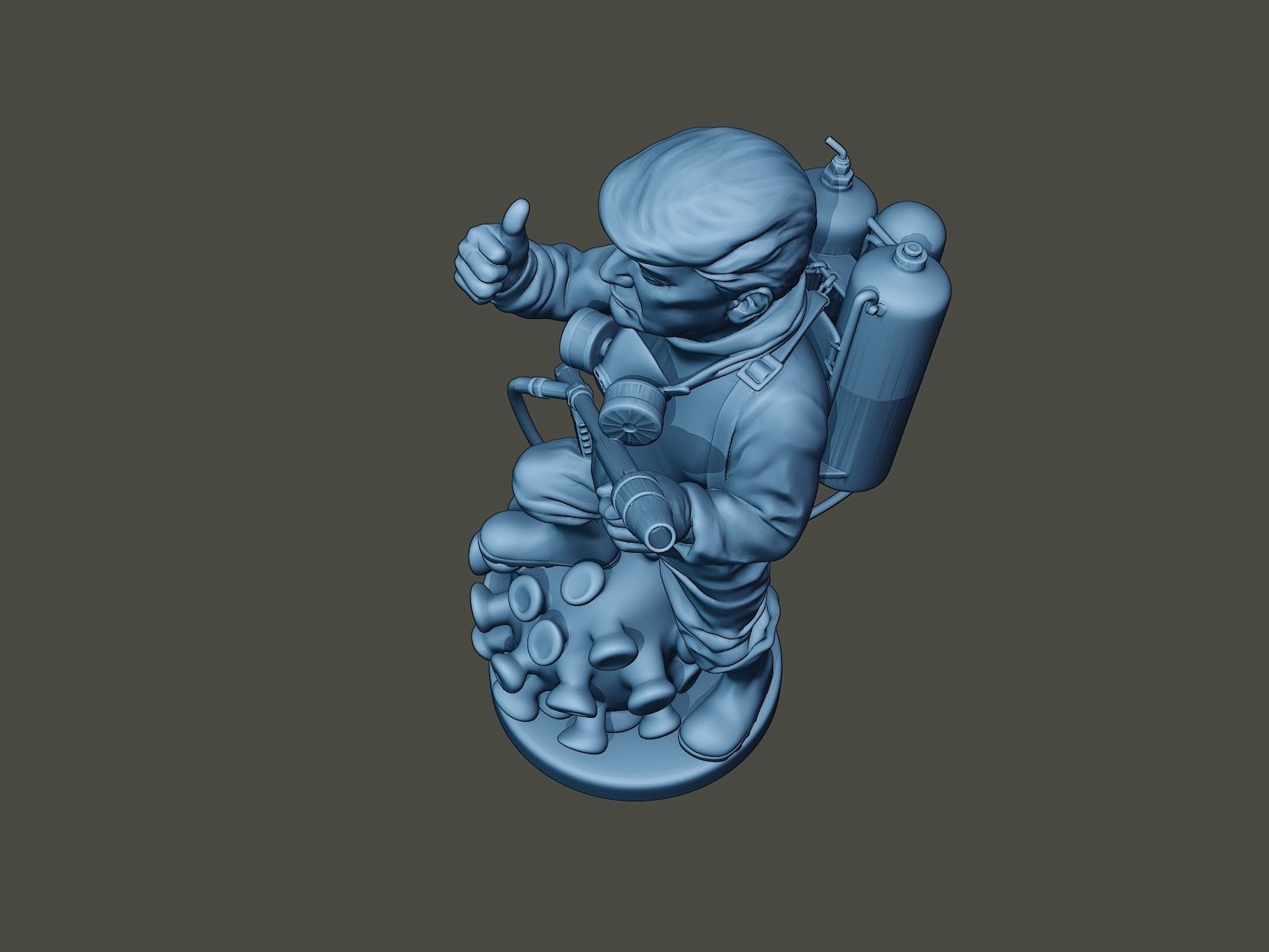 Donald Trump Biohazard 3D print model_14