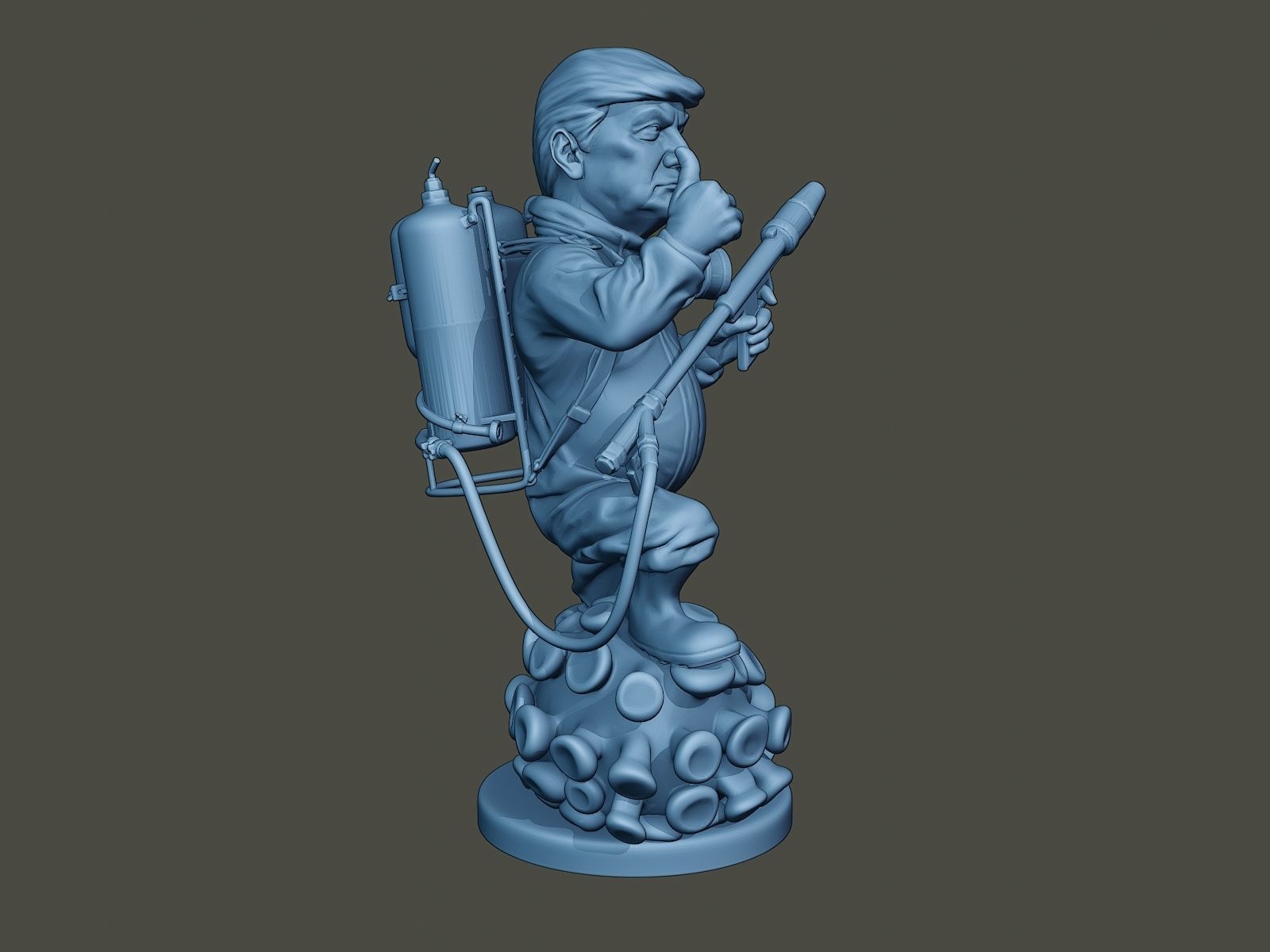 Donald Trump Biohazard 3D print model_8