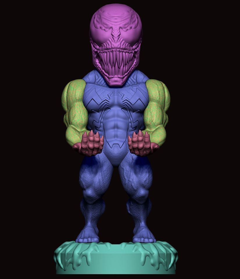 Venom Cellphone and joystick holder 3D model_2
