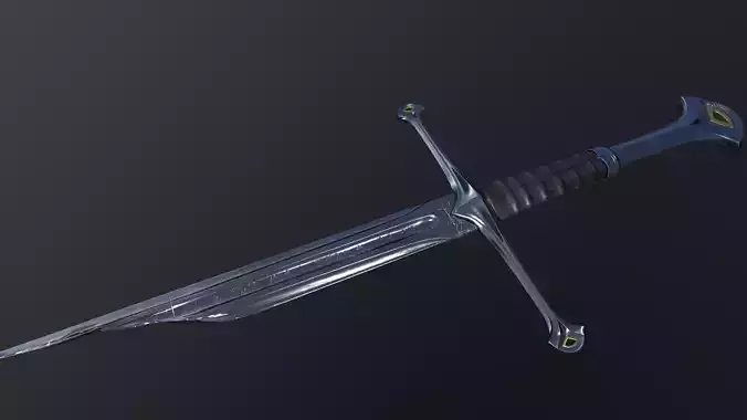 Narsil - The sword that defeated Sauron  Low-poly 3D model