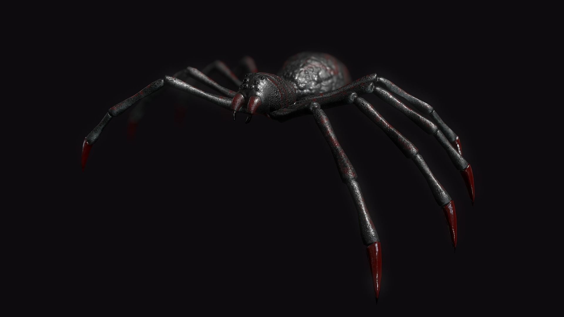 Spider Low-poly 3D model_3