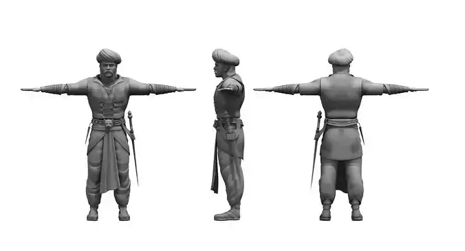 historical soldier 3d model
