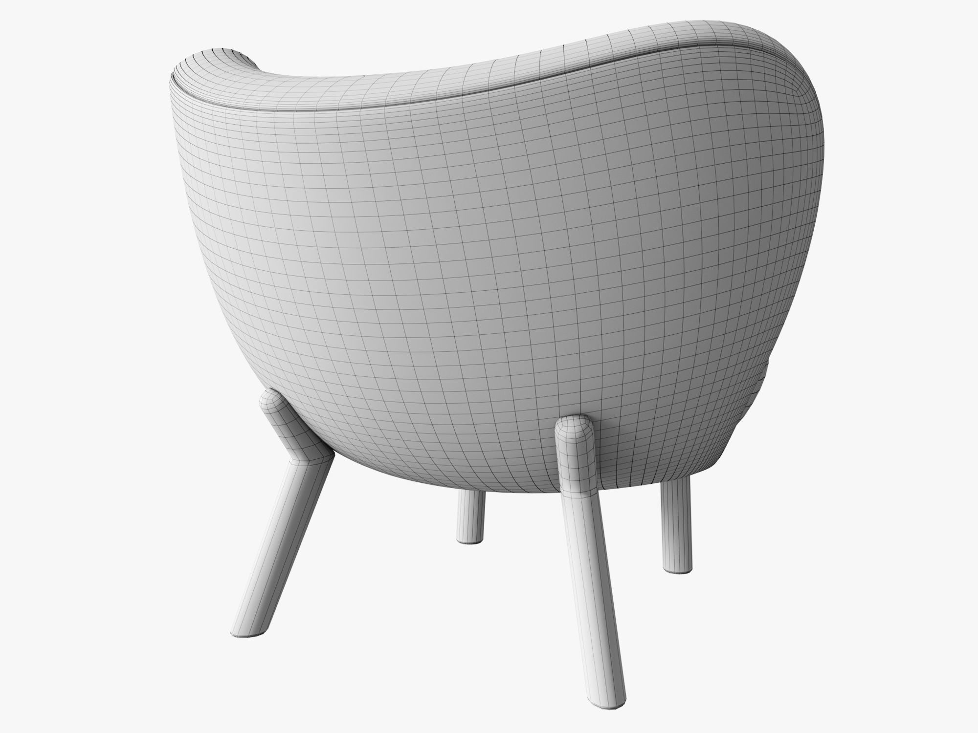Little Petra chair 3D model_7