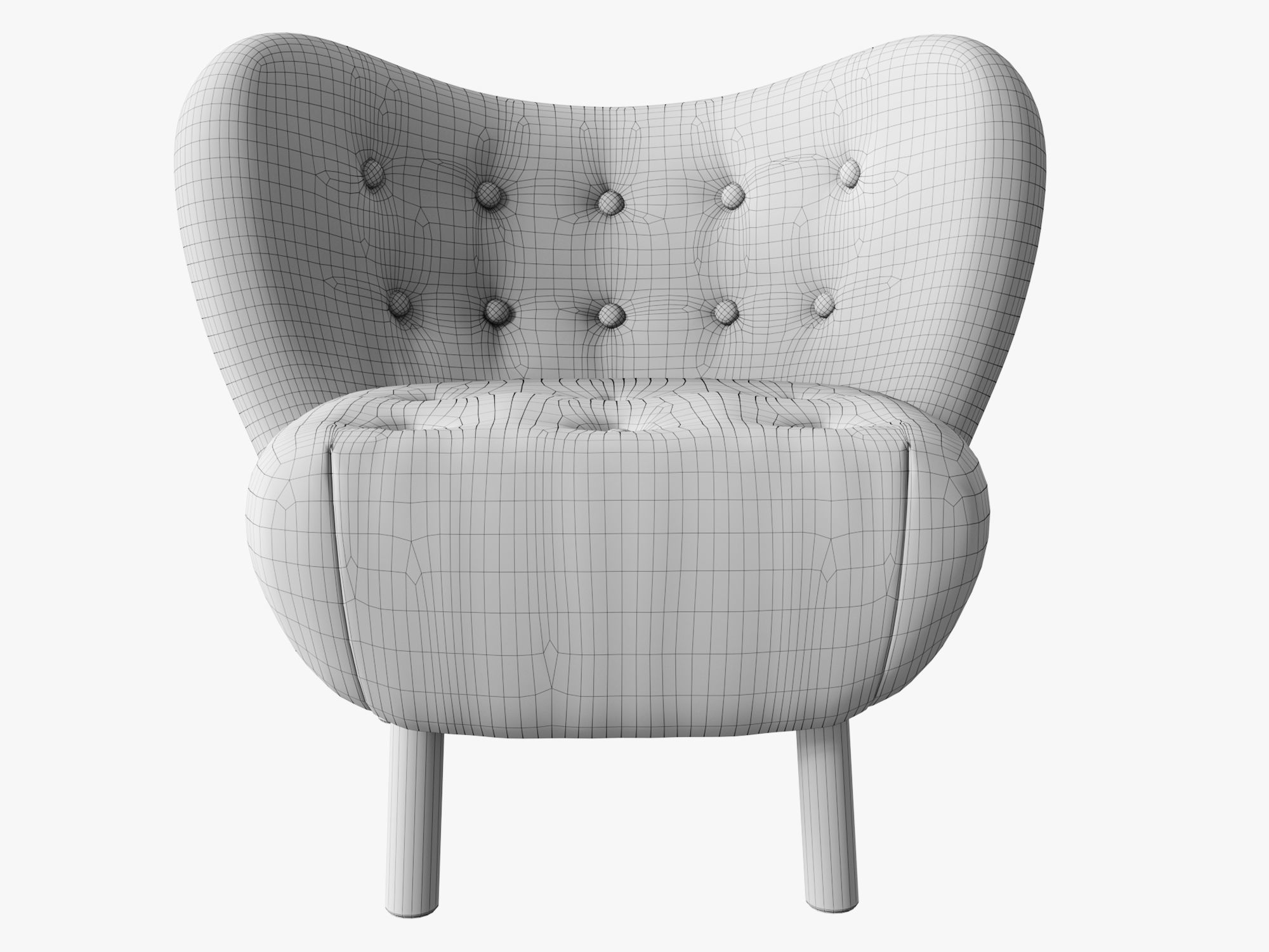 Little Petra chair 3D model_8