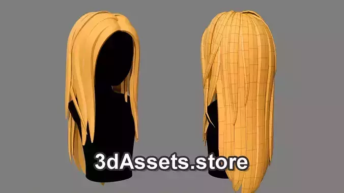 Character - Cartoon - Girl Long Hairs 01