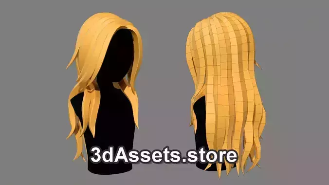 Character - Cartoon - Girl Long Hairs 02