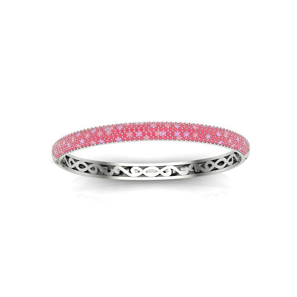 5 rows Diamonds Bangle 3D print model_1