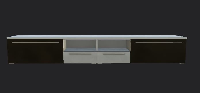 TV STAND Low-poly Unity ready Low-poly 3D Low-poly 3D model_5