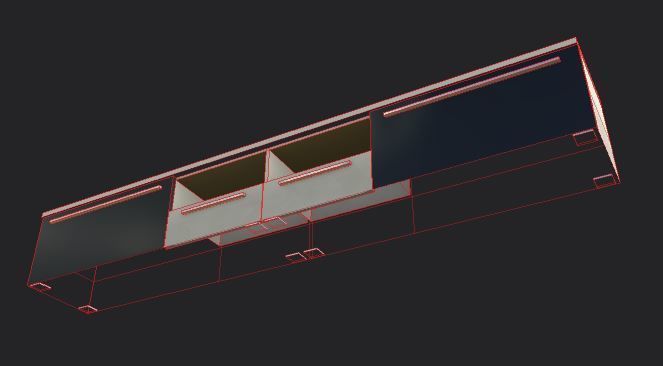 TV STAND Low-poly Unity ready Low-poly 3D Low-poly 3D model_12