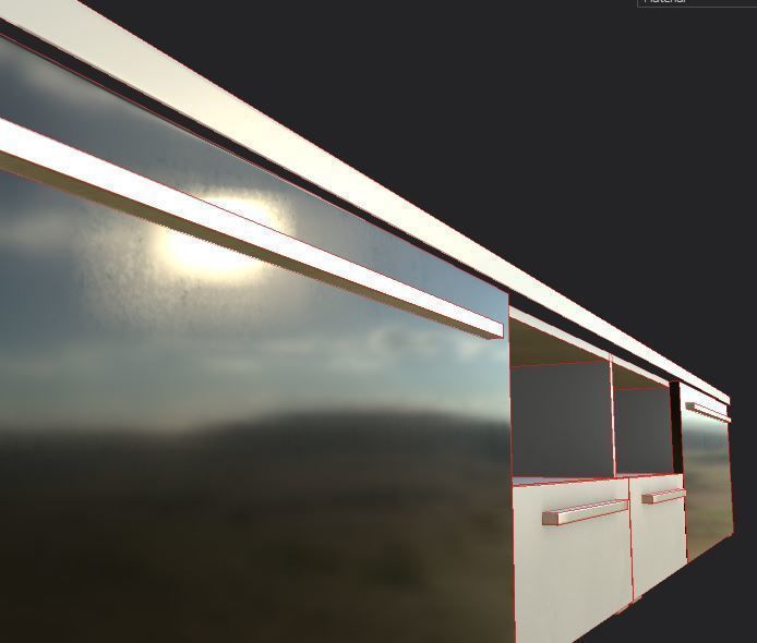 TV STAND Low-poly Unity ready Low-poly 3D Low-poly 3D model_3