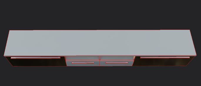 TV STAND Low-poly Unity ready Low-poly 3D Low-poly 3D model_2