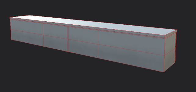 TV STAND Low-poly Unity ready Low-poly 3D Low-poly 3D model_11