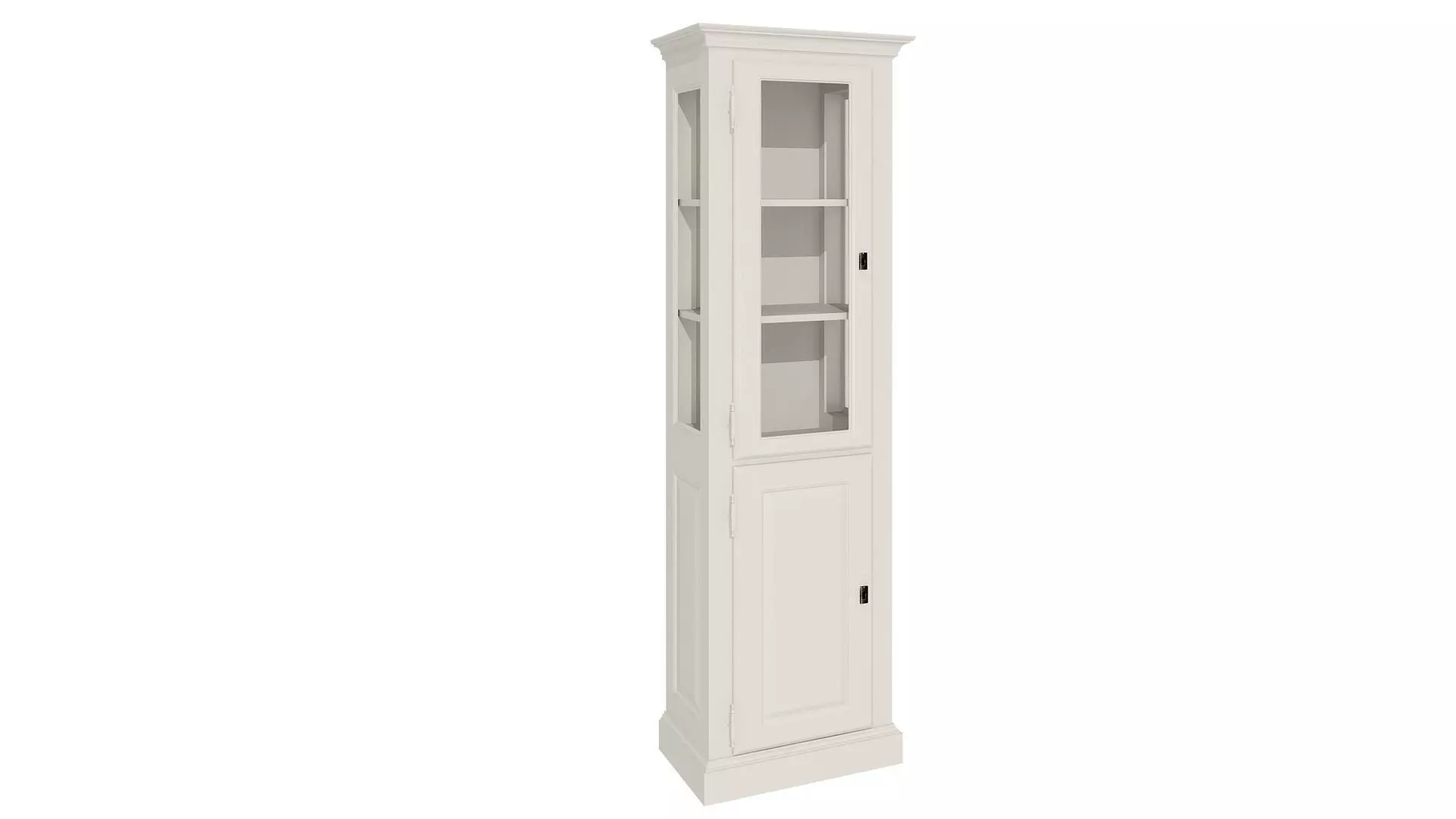 Cupboard 3 tall cabinet with glass doors 3D model_0