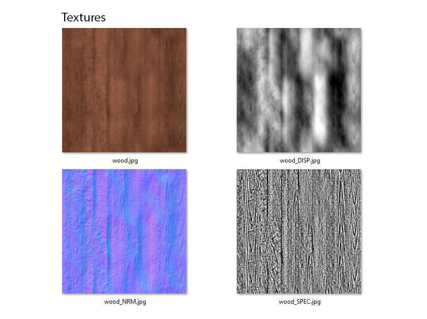 Wooden stairs Low-poly 3D model_2