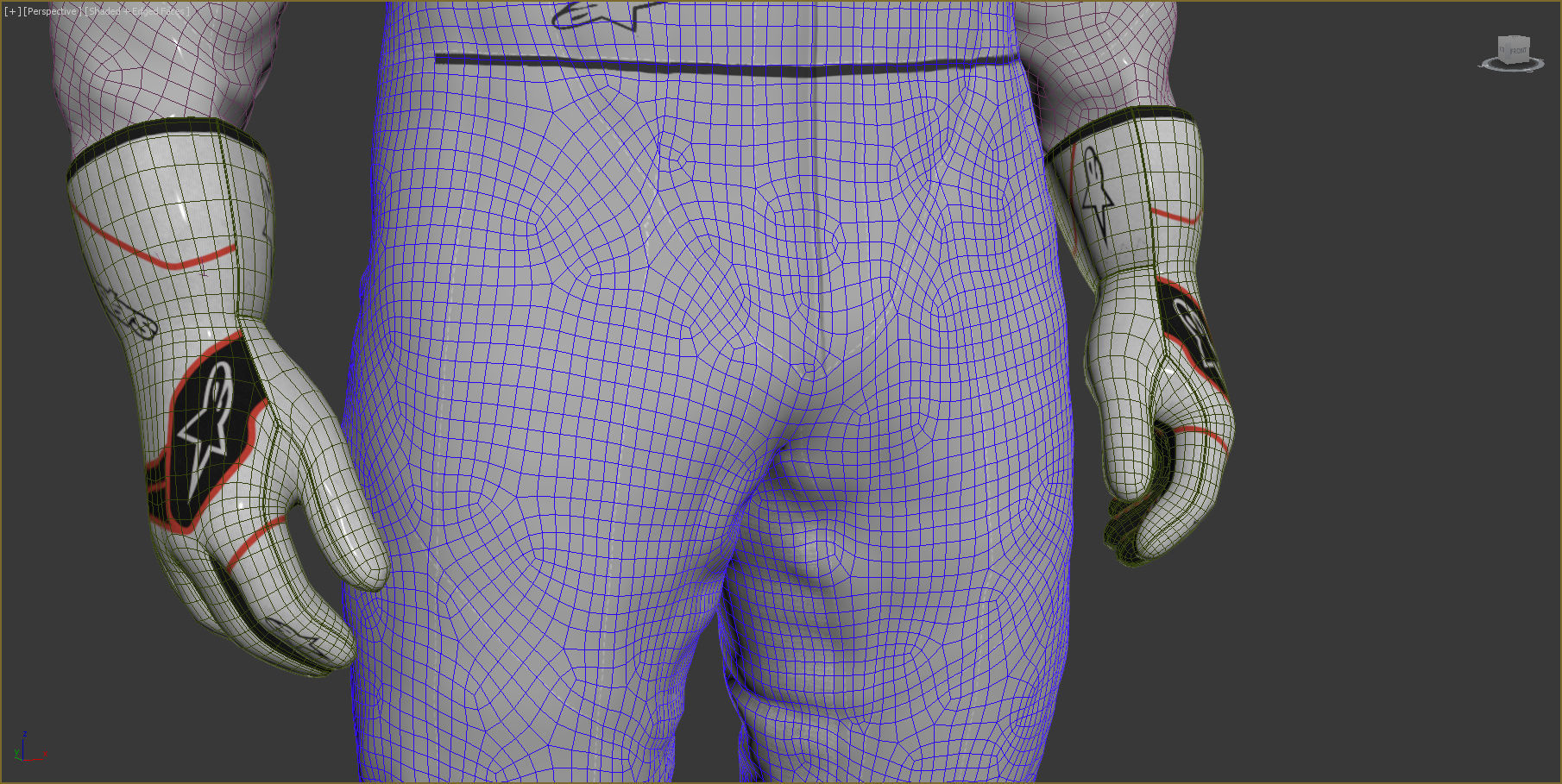 Pilot man in racing suit on metal ball 3D model_18