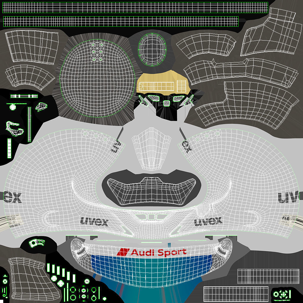 Pilot man in racing suit on metal ball 3D model_24