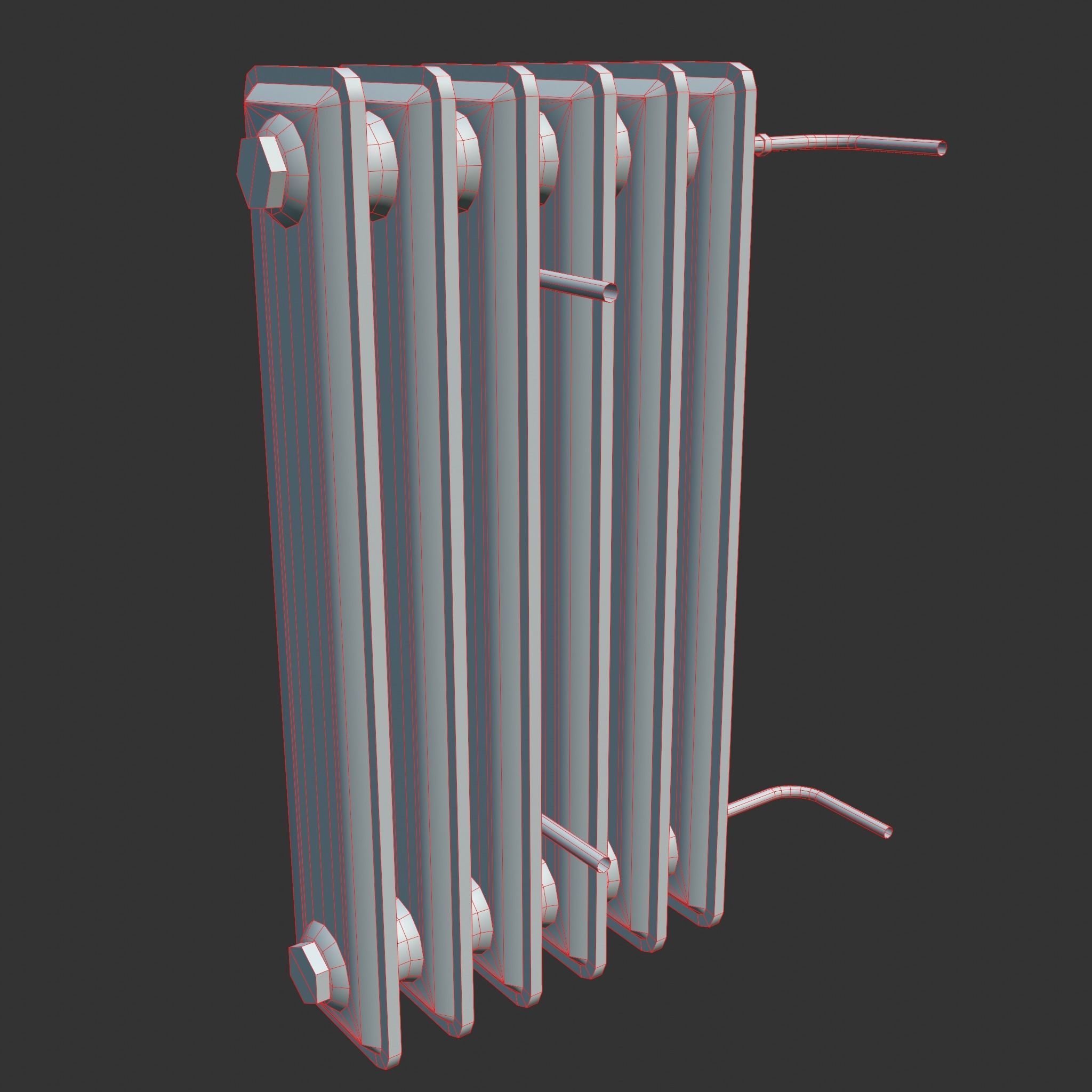 Old Radiator - 4 versions 3D Model Collection_9