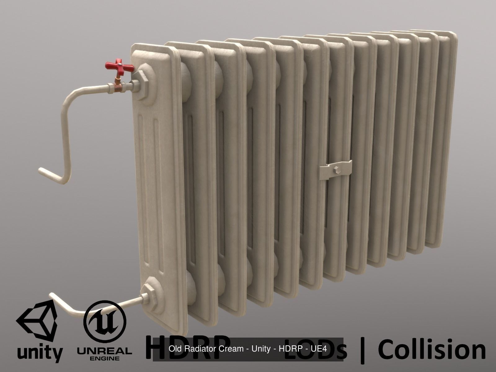 Old Radiator - 4 versions 3D Model Collection_2