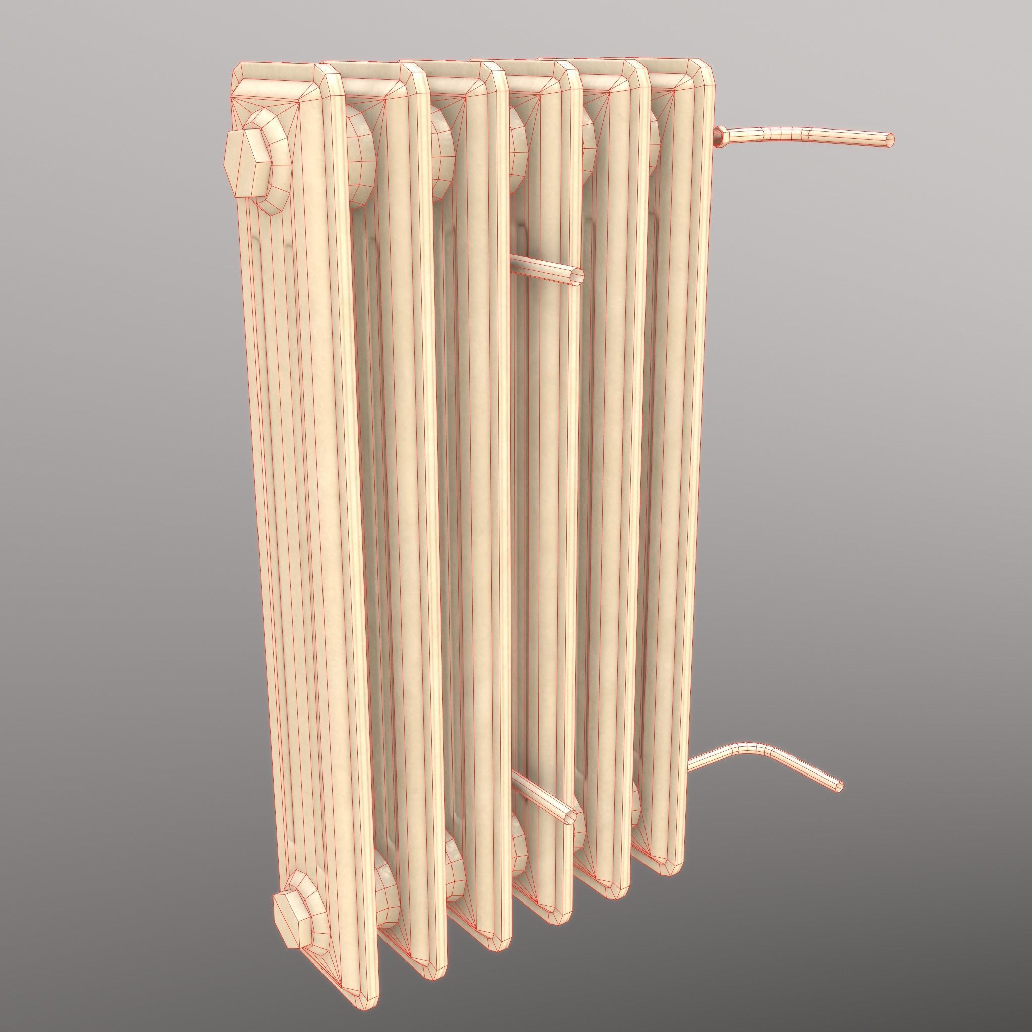 Old Radiator - 4 versions 3D Model Collection_8