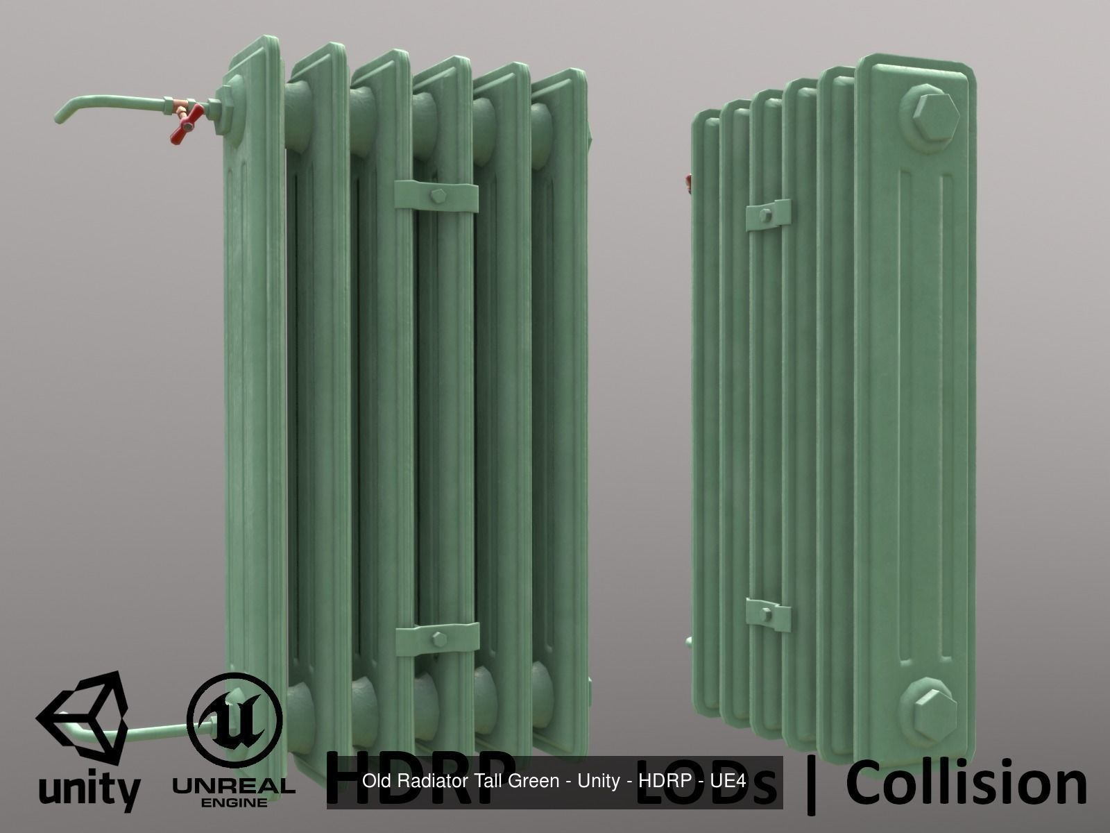 Old Radiator - 4 versions 3D Model Collection_5