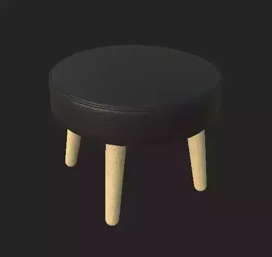 Stool footstool Chair Low-poly Unity ready Low-poly 3D 
