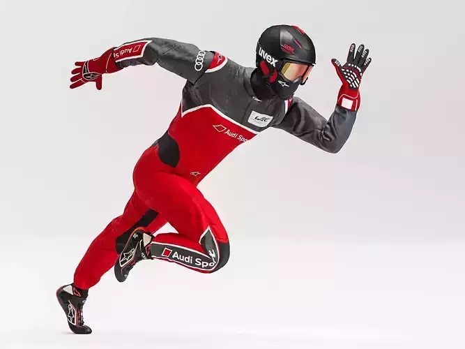 Mechanic Audi racing suit 3D model