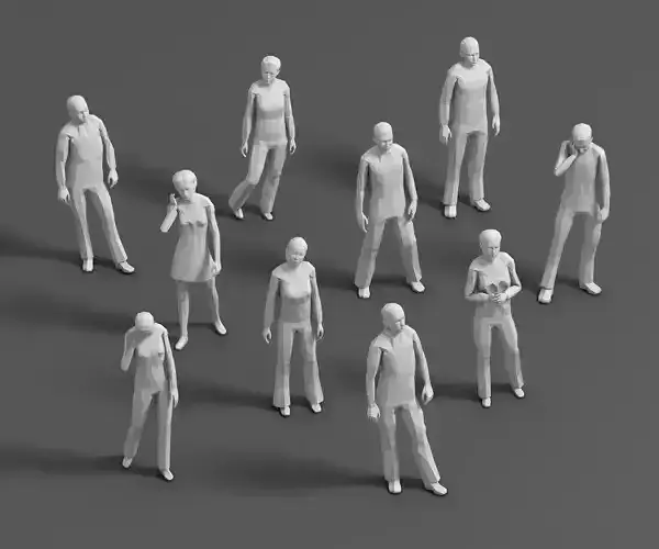 Lowpoly People 01  3D model