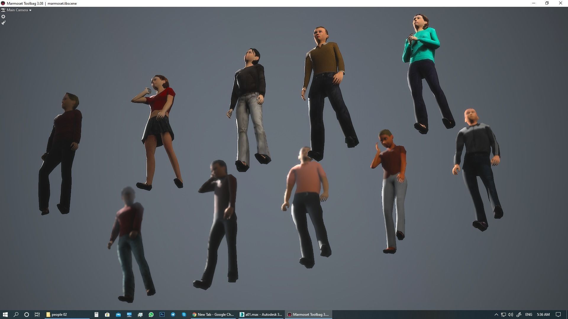 Lowpoly People 01  3D model_45