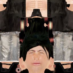 Lowpoly People 01  3D model_9