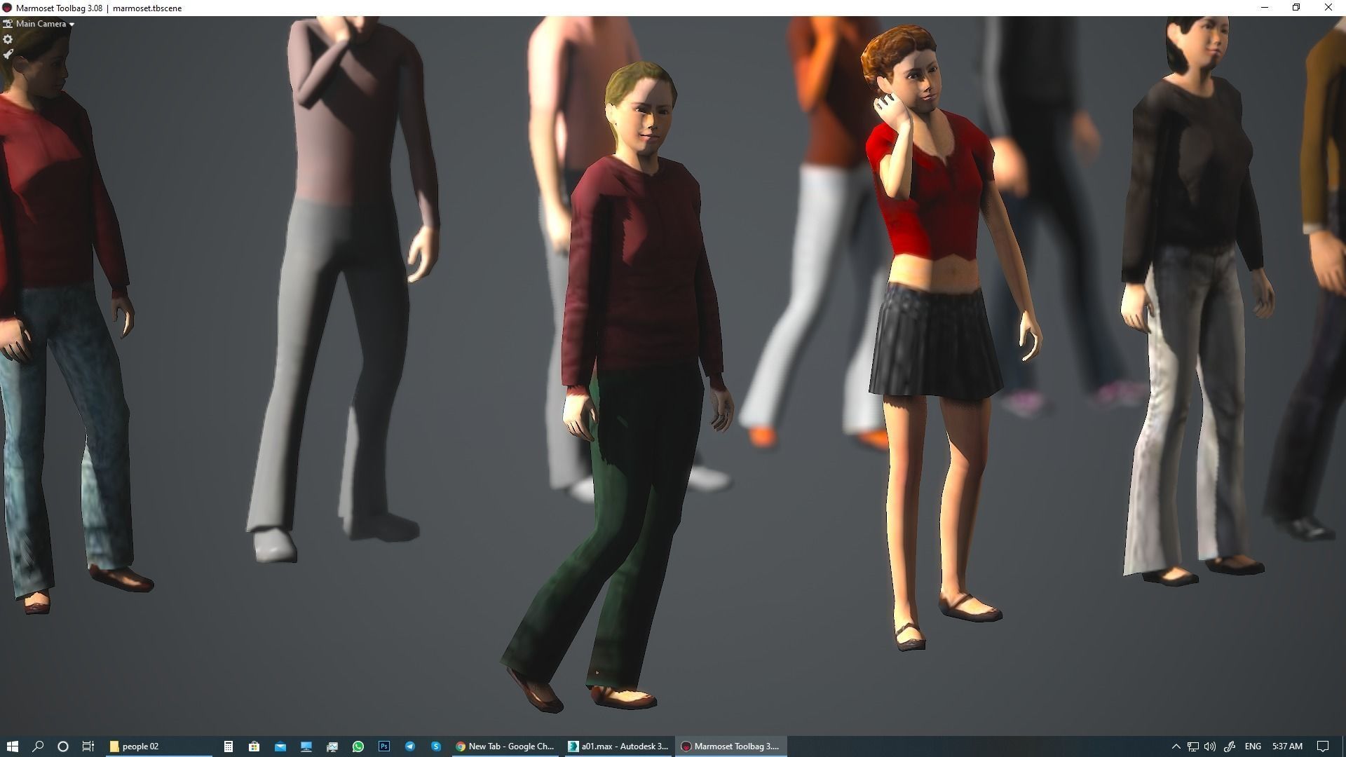 Lowpoly People 01  3D model_46