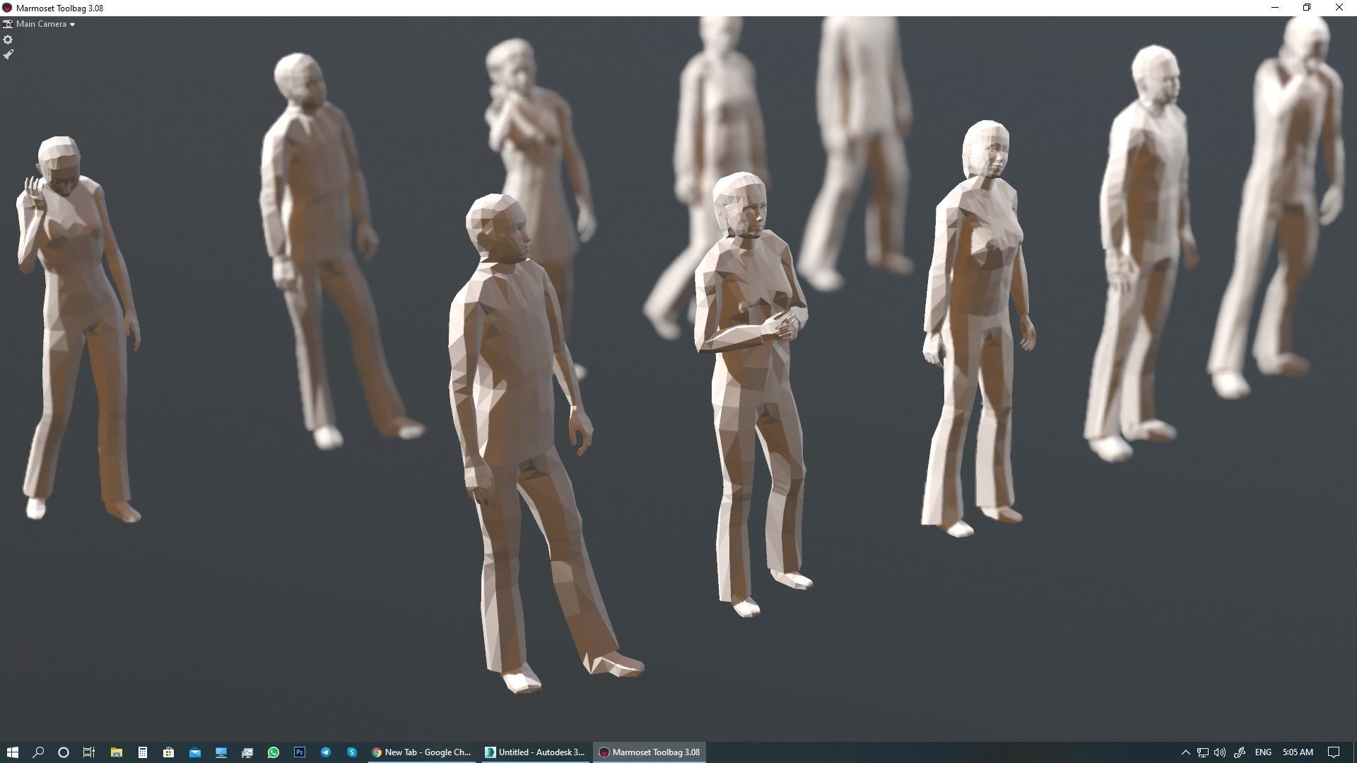 Lowpoly People 01  3D model_29