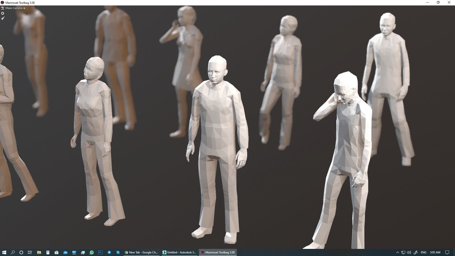 Lowpoly People 01  3D model_30