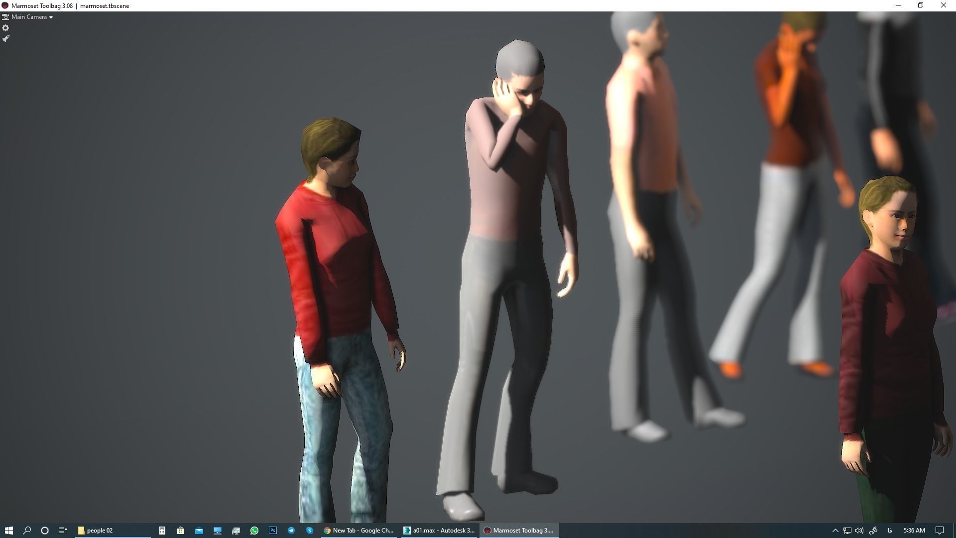 Lowpoly People 01  3D model_41