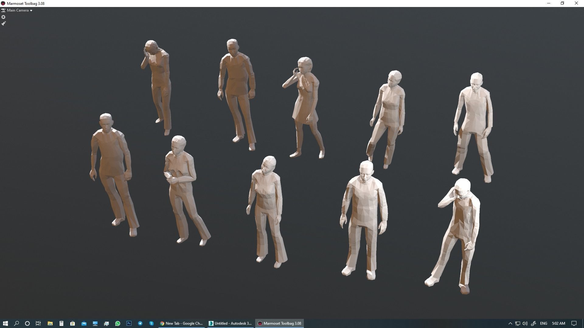 Lowpoly People 01  3D model_21