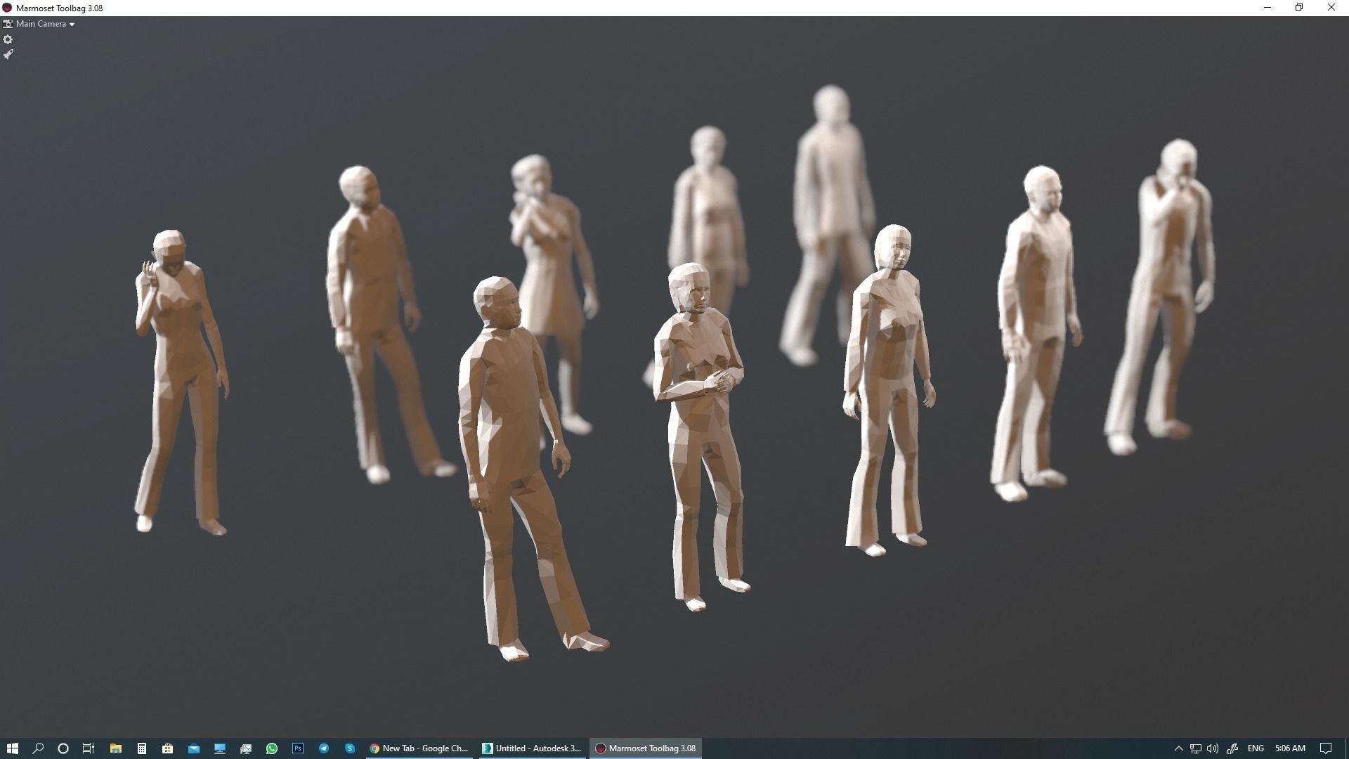 Lowpoly People 01  3D model_32